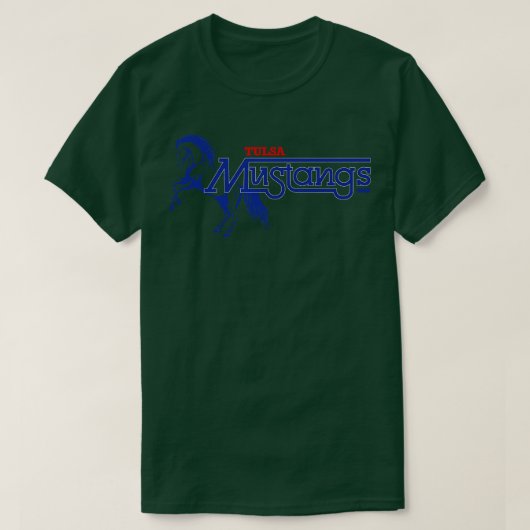 Defunct Tulsa Mustangs AFA 1979 Tシャツ (デザイン正面)