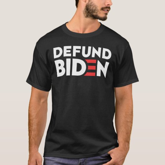 DEFUNDバイデン氏アンチジョーバイデン氏Tシャツ Tシャツ (正面)