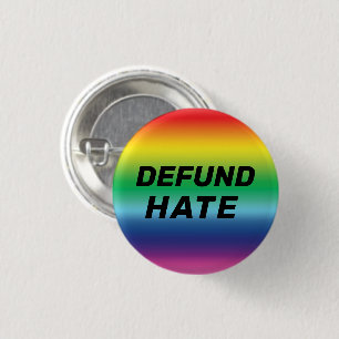 「Defund Hate」プライドlgbtq lgbt虹色 缶バッジ