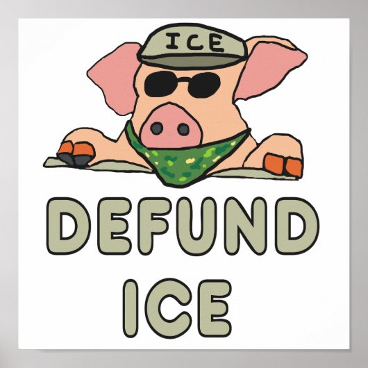 Defund ICE ポスター (正面)
