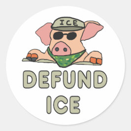 Defund ICE ラウンドシール