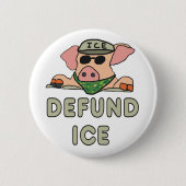 Defund ICE 缶バッジ (正面)