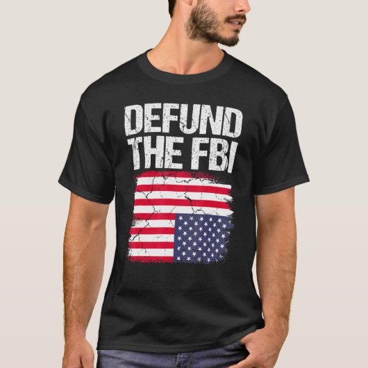 Defund The FBI American Flag 2 Tシャツ (正面)