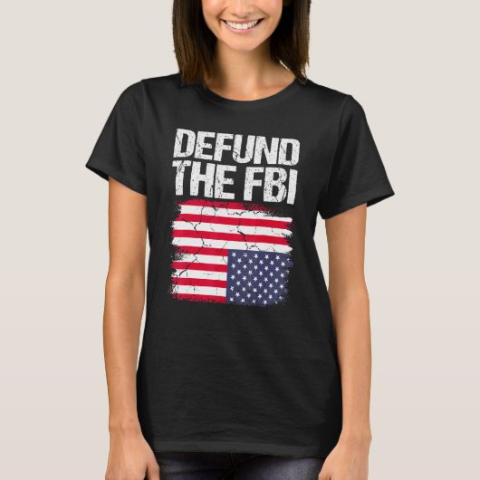 Defund The FBI American Flag 2 Tシャツ (正面)