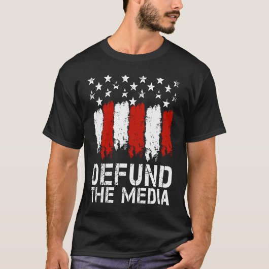 Defund The Media  Medical Freedom No Mandates Tシャツ (正面)