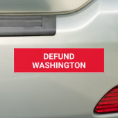 "Defund Washington"保守的バンパーステッカー バンパーステッカー (車上)