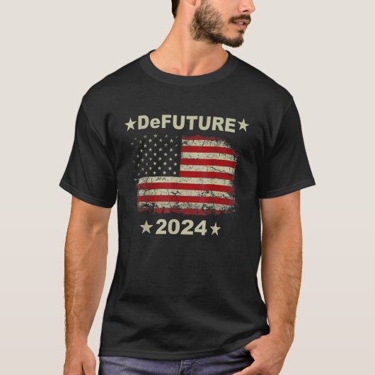 DeFUTURE 2024 Ron Desantis Florida American Flag V Tシャツ (正面)
