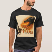 Defy the Flame – Epic Fantasy Courage Illustration Tシャツ (正面)