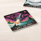 Defy The Odds スクエアペーパーコースター (アングル)