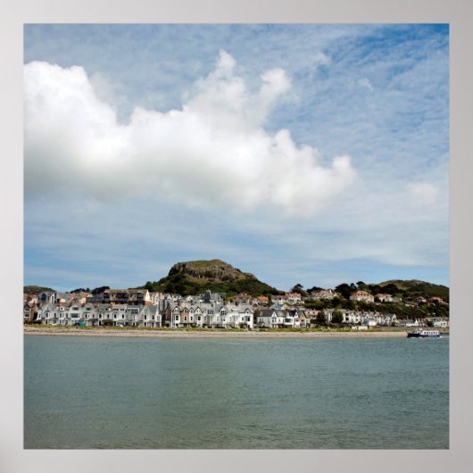 Deganwy North Walesはがきクッション ポスター (正面)