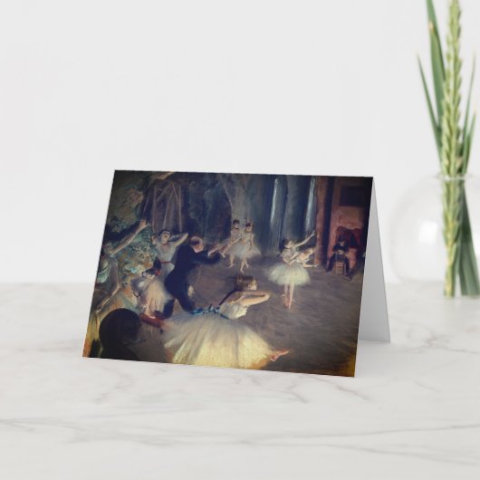 Degasによる舞台上のリハーサル空白の: カード (正面)