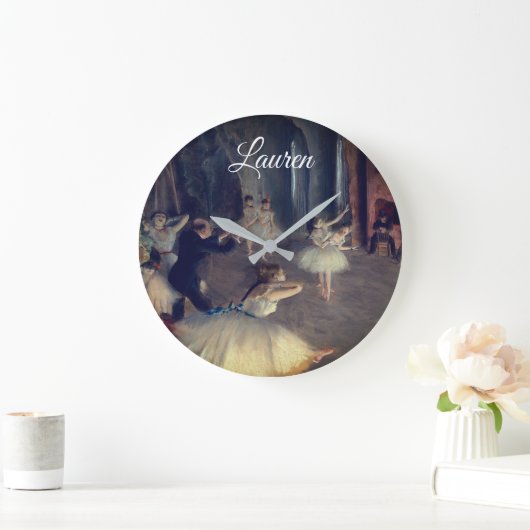 Degasによる舞台上のリハーサル: ラージ壁時計 (ホーム)