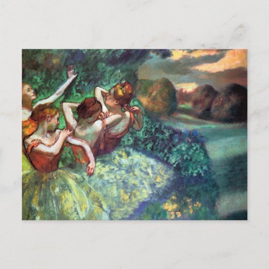 Degasによる4人のダンサー ポストカード (正面)