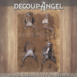 Degas：ジョッキー・デコペの勉強 薄葉紙