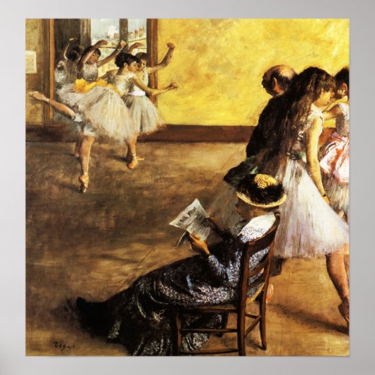 Degas – バレエ教室ダンスホール1880 ポスター (正面)