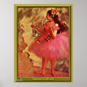 Degas – ピンクドレスのダンサー ポスター (正面)