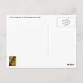 Degas -ヴィンテージファインアート – メアリーカッサットと犬 ポストカード (裏面)