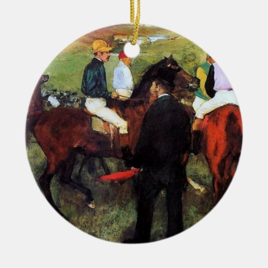 Degas – 競走馬クリスマスオーナメント セラミックオーナメント (正面)