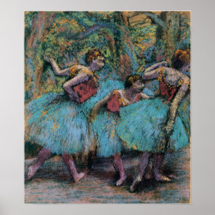 Degas - 3人の踊り子(ブルータトゥス赤いボディ) ポスター