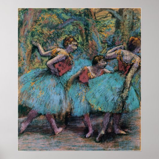 Degas - 3人の踊り子(ブルータトゥス赤いボディ) ポスター (正面)