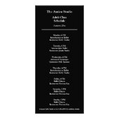 Degas Ballet Dance Studioクラススケジュールブックマーク ラックカード (裏面)