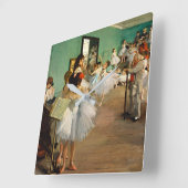 Degas Ballet Minimalist Art Clock スクエア壁時計 (傾斜)