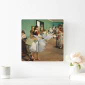 Degas Ballet Minimalist Art Clock スクエア壁時計 (ホーム)