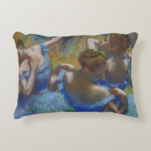 Degas Blue Dancers Pastel Fine Art Masterpiece アクセントクッション (正面)