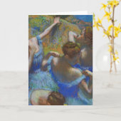 Degas Blue Dancers Pastel Fine Art Masterpiece カード (黄色い花)