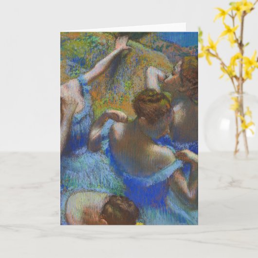 Degas Blue Dancers Pastel Fine Art Masterpiece カード (黄色い花)