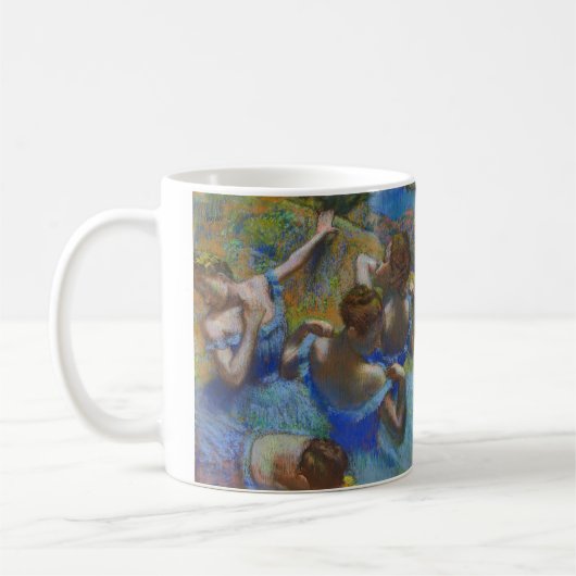 Degas Blue Dancers Pastel Fine Art Masterpiece コーヒーマグカップ (左)