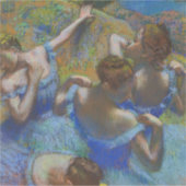 Degas Blue Dancers Pastel Fine Art Masterpiece シール (正面)