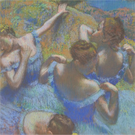 Degas Blue Dancers Pastel Fine Art Masterpiece シール (正面)