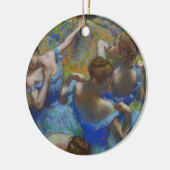 Degas Blue Dancers Pastel Fine Art Masterpiece セラミックオーナメント (左)