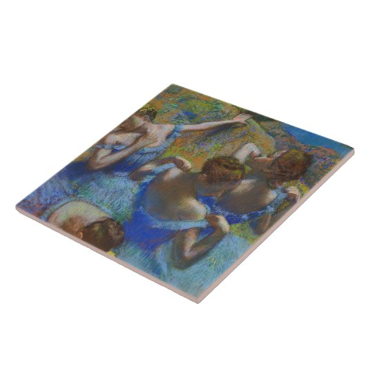 Degas Blue Dancers Pastel Fine Art Masterpiece タイル (側面)