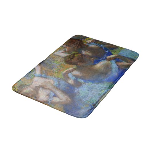 Degas Blue Dancers Pastel Fine Art Masterpiece バスマット (アングル)