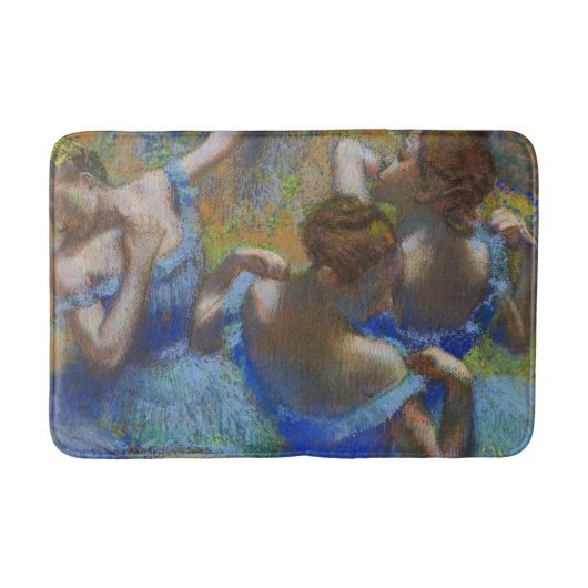 Degas Blue Dancers Pastel Fine Art Masterpiece バスマット (正面)