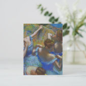 Degas Blue Dancers Pastel Fine Art Masterpiece ポストカード (スタンド正面)