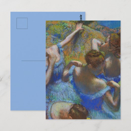 Degas Blue Dancers Pastel Fine Art Masterpiece ポストカード (正面/裏面)