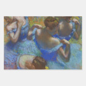 Degas Blue Dancers Pastel Fine Art Masterpiece ラッピングペーパーシート (正面3)