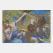 Degas Blue Dancers Pastel Fine Art Masterpiece ラッピングペーパーシート (正面)