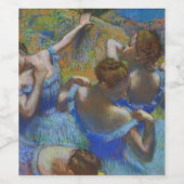 Degas Blue Dancers Pastel Fine Art Masterpiece ワインラベル (シングルラベル)