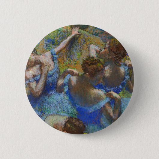 Degas Blue Dancers Pastel Fine Art Masterpiece 缶バッジ (正面)