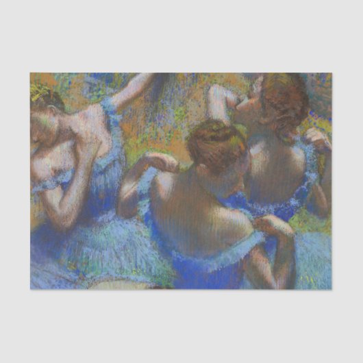 Degas Blue Dancers Pastel Fine Art Masterpiece 薄葉紙 (正面)