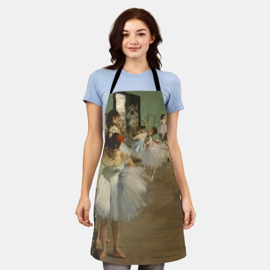 Degas Dance Class Ballet Dancers Ballerina Art エプロン (着用した状態)