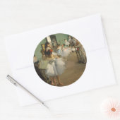 Degas Dance Class Ballet Dancers Ballerina Art ラウンドシール (封筒)