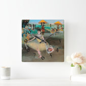 Degas 'Dancer with a Boquet Bowing'壁時計 スクエア壁時計 (ホーム)