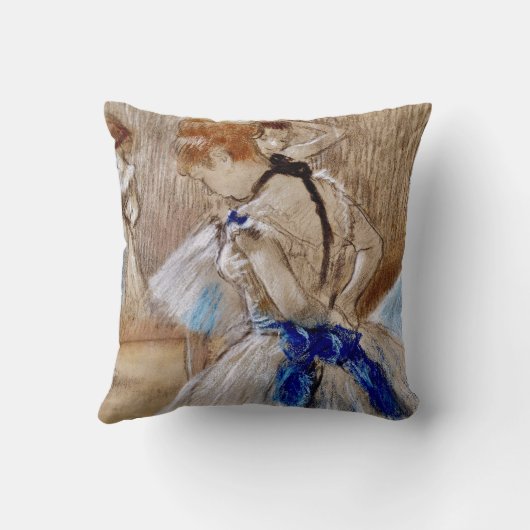 Degas Dancer With Blue Ribbon クッション (裏面)