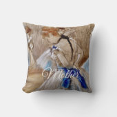 Degas Dancer With Blue Ribbon クッション (正面)
