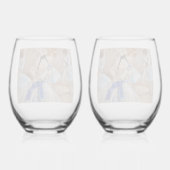 Degas Dancer with Blue Ribbon    ステムなしワイングラス (裏面)